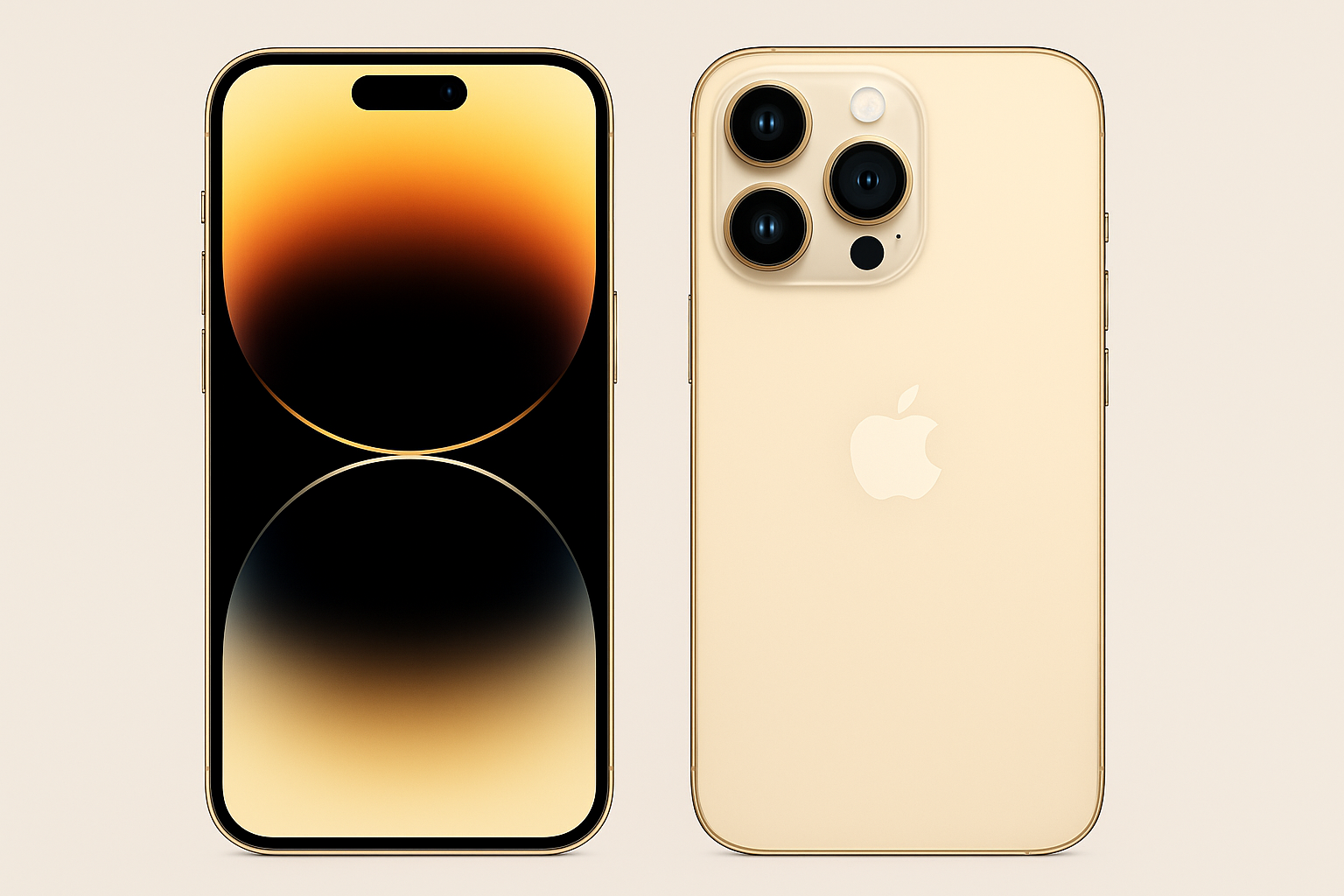 iPhone 14 Pro Gold in Different Angles